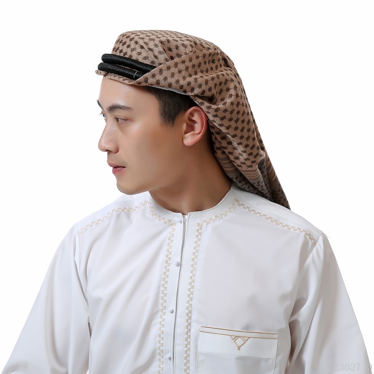 穆斯林男头巾迪拜旅游阿拉伯头巾杂色缠头 头箍厂家直销跨境代发