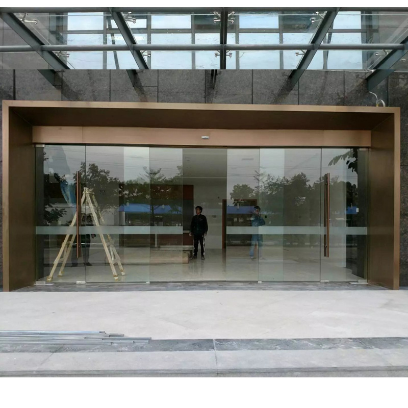 深圳厂家定制电动玻璃门感应自动门 电动无框玻璃平移门可来加工