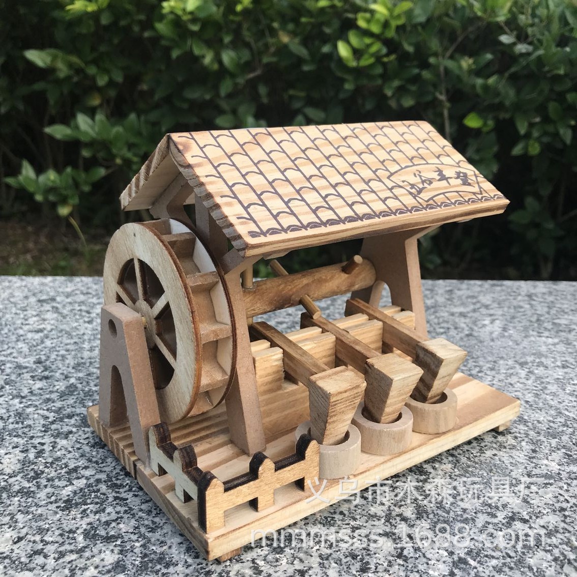 木质手摇房五谷丰登 微型农具 精美家居摆件儿童玩具工艺品批发