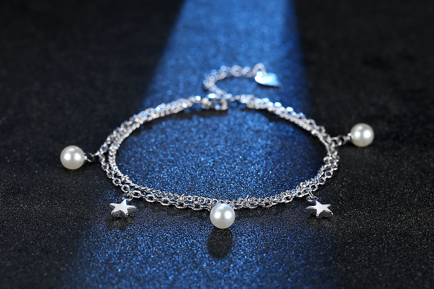 日系珍珠宝首饰agete五角星手链女 镀银时尚ol简约手饰品厂家现货