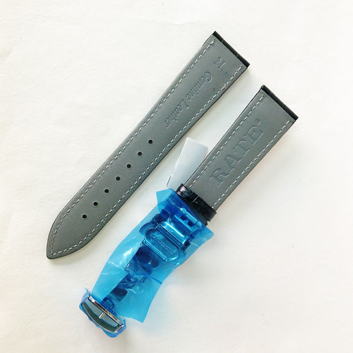 雷特rate皮表带 蝴蝶扣 双按扣牛皮表带 手表皮带 休闲表带