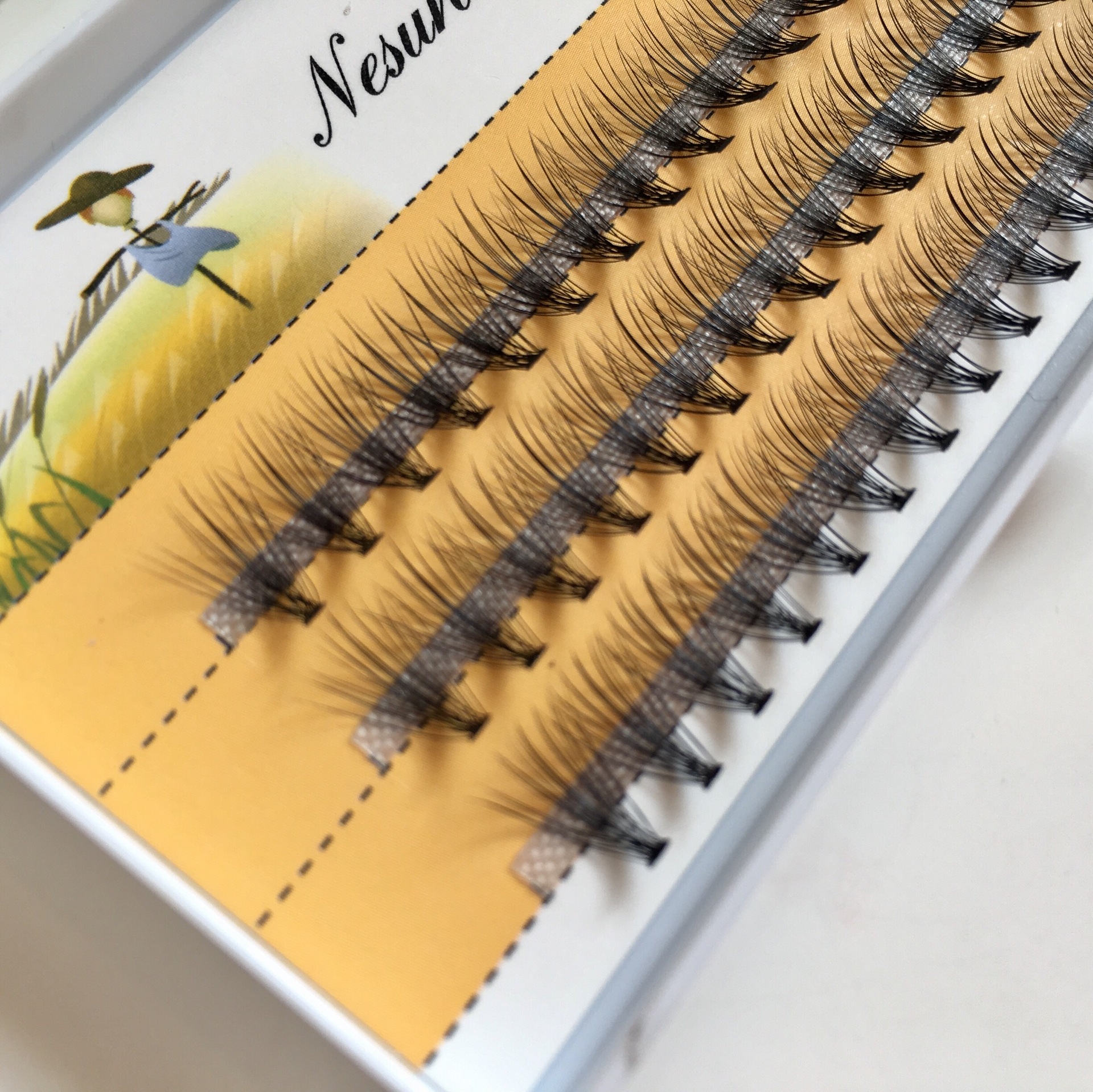 手工自然自嫁接朵毛假睫毛稻草人10根0.10热熔嫁接手工仿貂毛