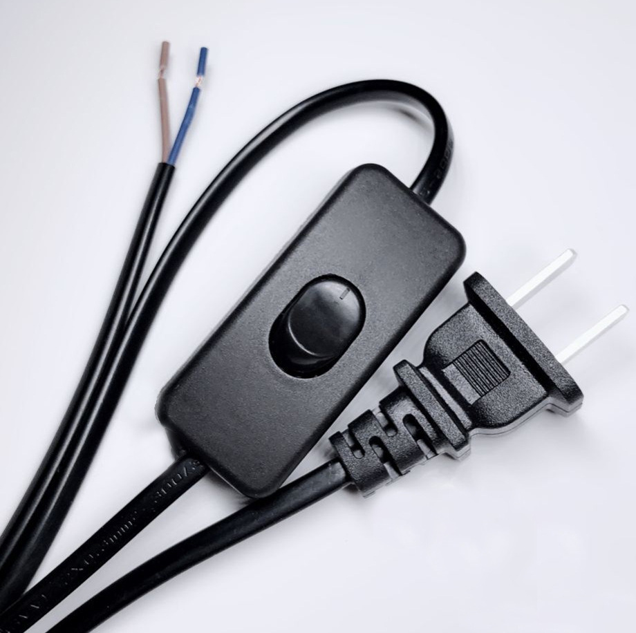 台灯带开关电源线 台灯按钮带303开关线 2*03平 2米开关电源线