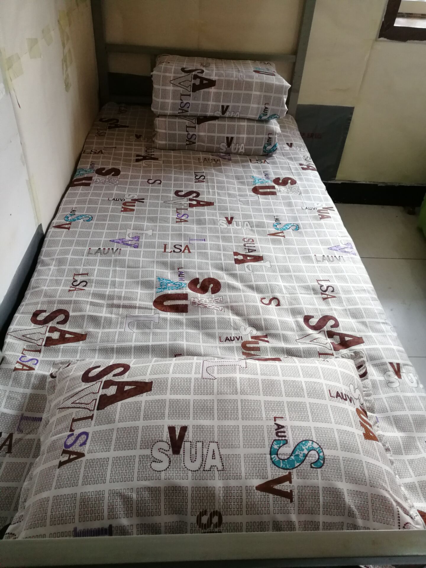 【工厂直销】批发定做工地工厂宿舍单人床三件套床单被套床上用品