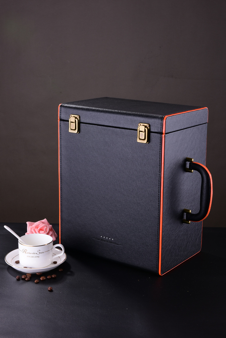 经典红酒包装盒 金边红酒礼盒 葡萄酒酒盒红酒六只装批发