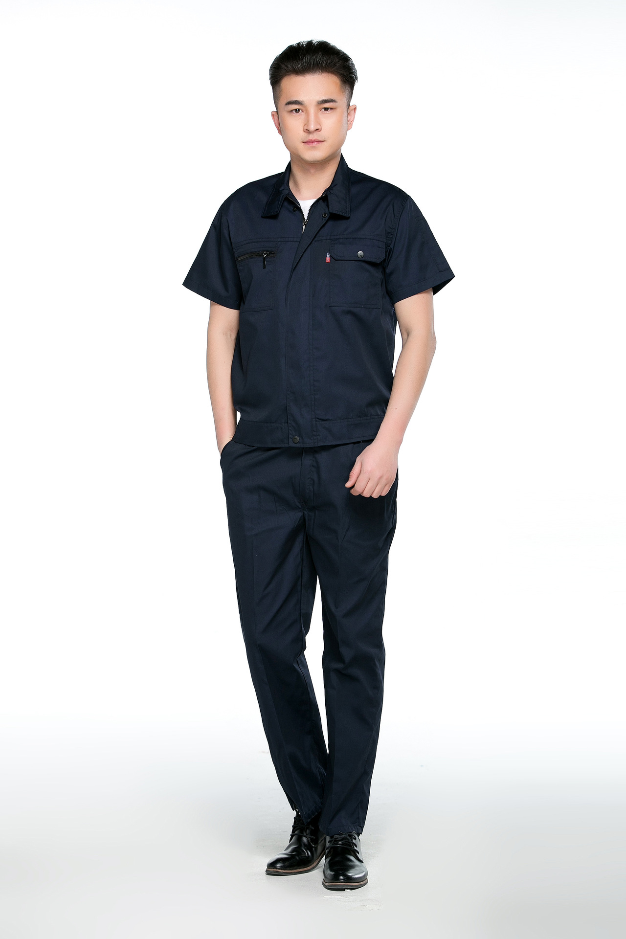 全工艺工装夏半袖装工作服汽修服劳保服套装