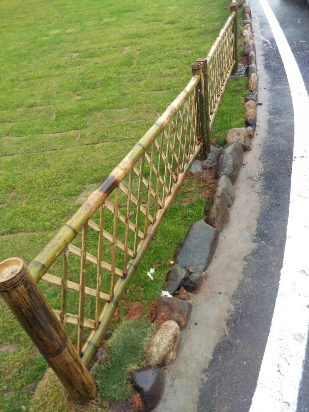 爆款竹篱笆装饰爬藤架阳台花园庭院白竹子竹栅栏围栏护栏园艺用品