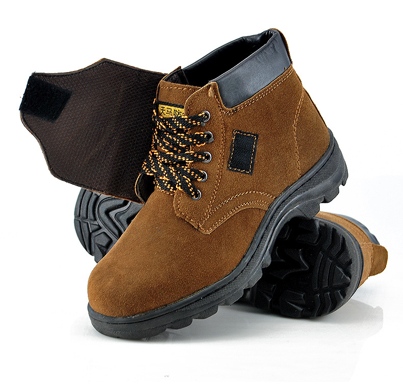 真皮电焊作业劳保鞋夏季轻便防滑耐热防砸鞋钢包头安全防护电焊鞋