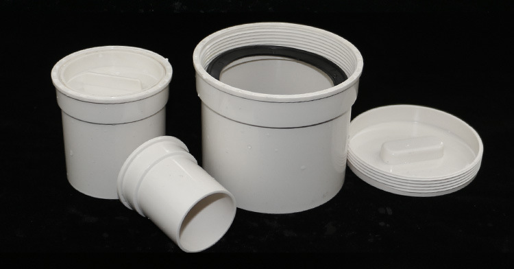 pvc缩口清扫口 防漏胶圈下水任意调节 50 75 110内插式内堵