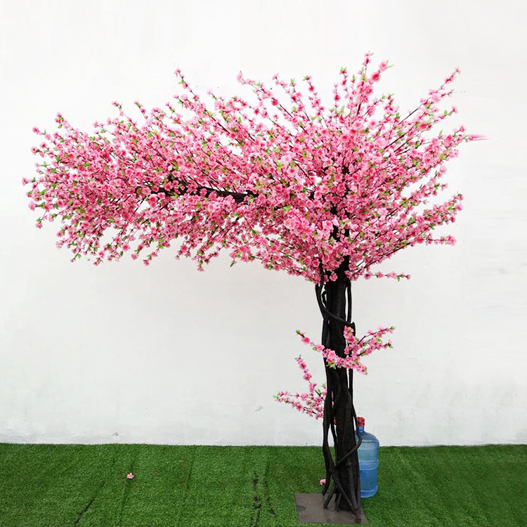 仿真桃花树 商场展厅摆设人造假花 婚庆酒店造景大型假树许愿树