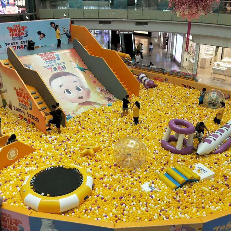温州启萌商场广场大型百万海洋球池儿童乐园大型滑滑梯游乐场定制