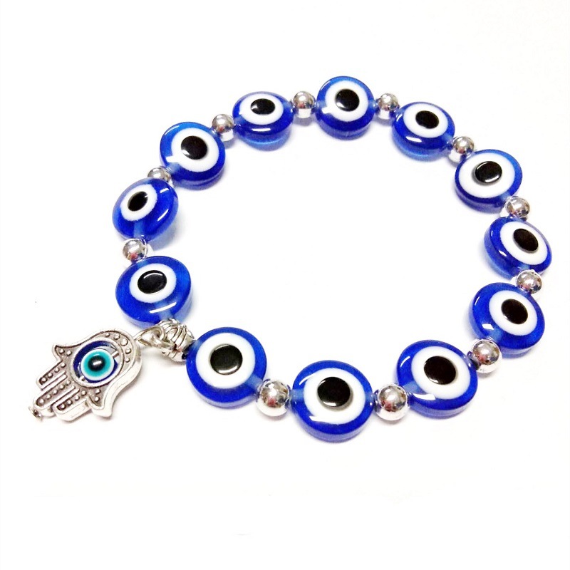 Cross-Border Supply Turkey Blue Eyes Bracelet Muslim Ornament Fatima Palm Devil's Eyes Wholesale