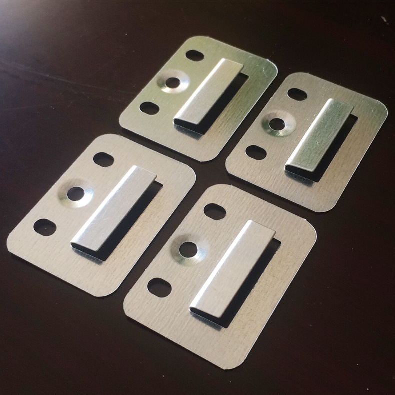 竹木集成墙板卡扣金属不锈钢镀锌固定集成墙面安装卡扣配件