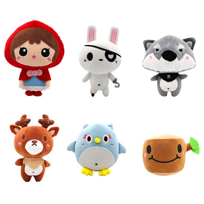 新品批发森林动物卡通q版梅花鹿公仔毛绒玩具丛林系列娃娃机公仔