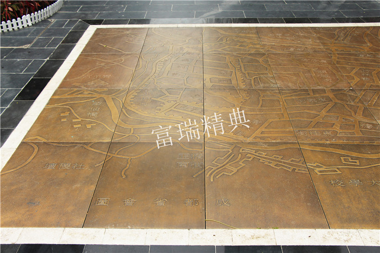 铜地图室内室外铜装饰