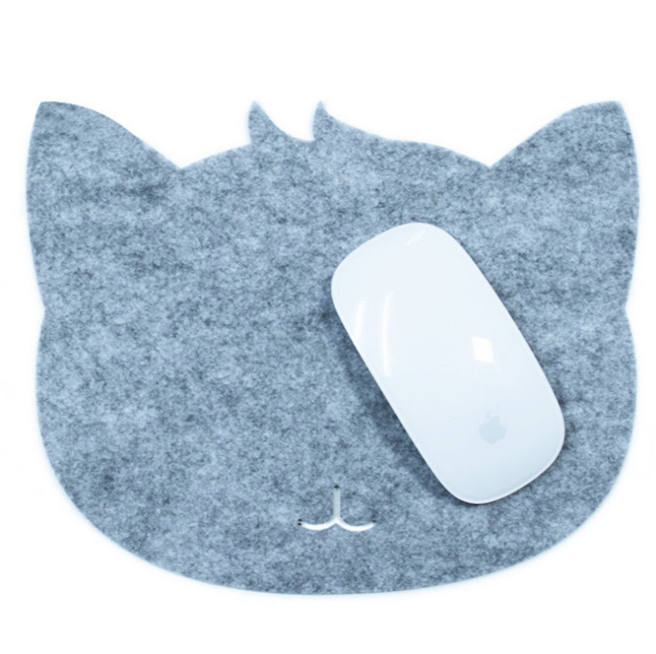 厂家直销手工简约定制创意可爱毛毡鼠标垫加厚电脑游戏大鼠标垫