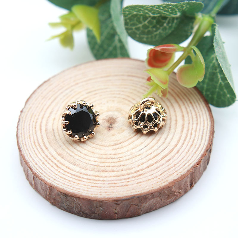 高档金属锆石纽扣 电镀金色扣子 女衬衫雪纺衫钻扣 红色蓝色白色