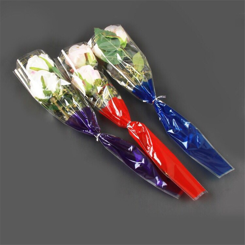 康乃馨玫瑰花opp包装袋透明塑料袋鲜花包装材料花店用品袋定做