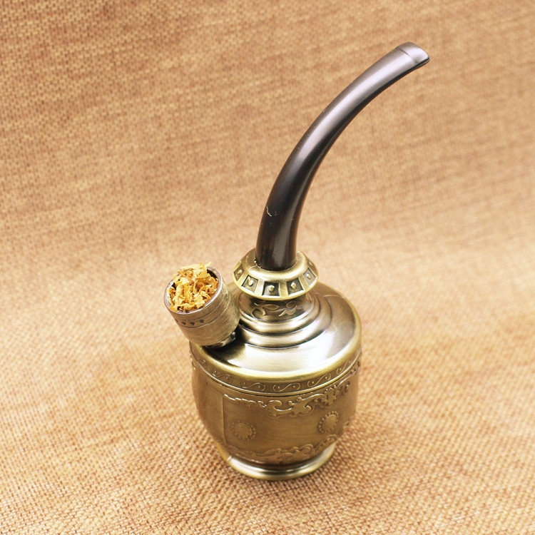 jd128青铜水烟壶 老式个性创意烟具复古水烟斗水烟袋加水即可使用