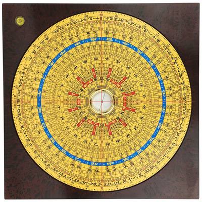 正品香港10寸一尺崇道堂专业风水三合罗盘纯铜面板罗经仪指南针