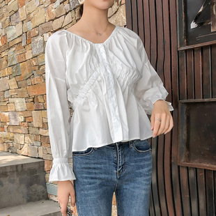 泡泡袖 宽松 上衣