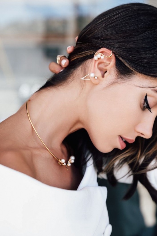 珍珠耳环 复古优雅让你心动