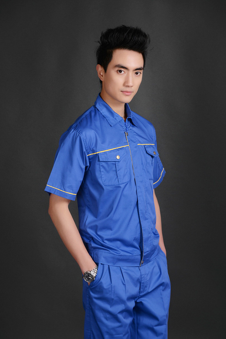 定做夏装工作服工厂车间厂服汽修建筑工人劳保服物业维修工程服