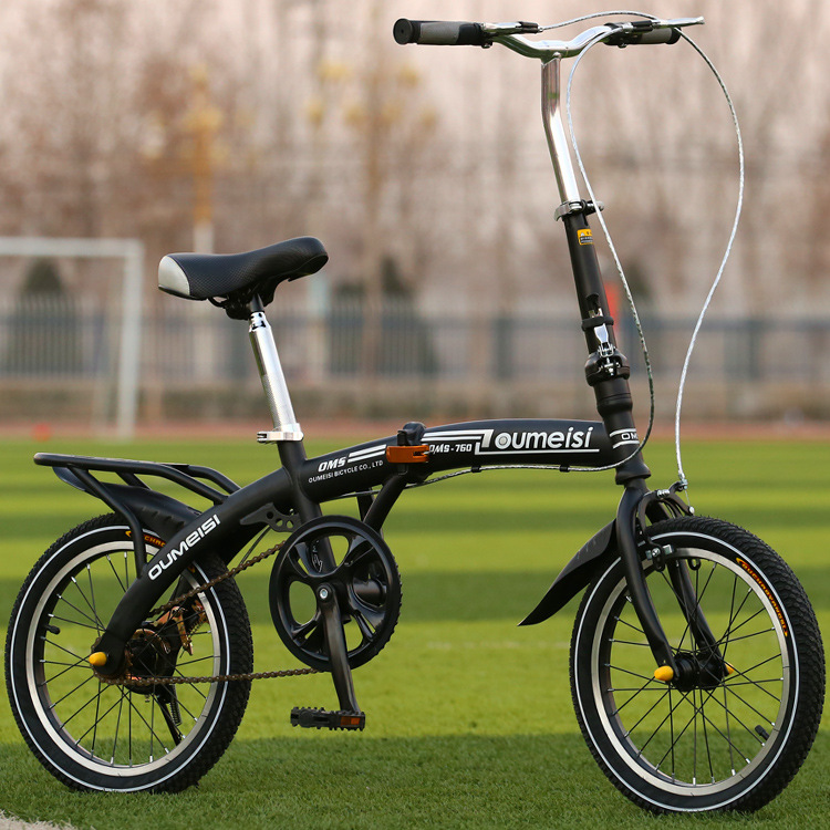 厂家直销16寸折叠单速脚踏自行车男女学生车成人式单车赠品车