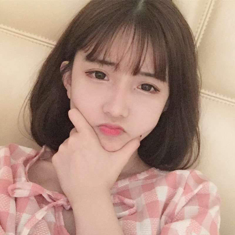 日韩假发女生短发bobo假发齐刘海空气刘海圆脸学生假发波波头内扣