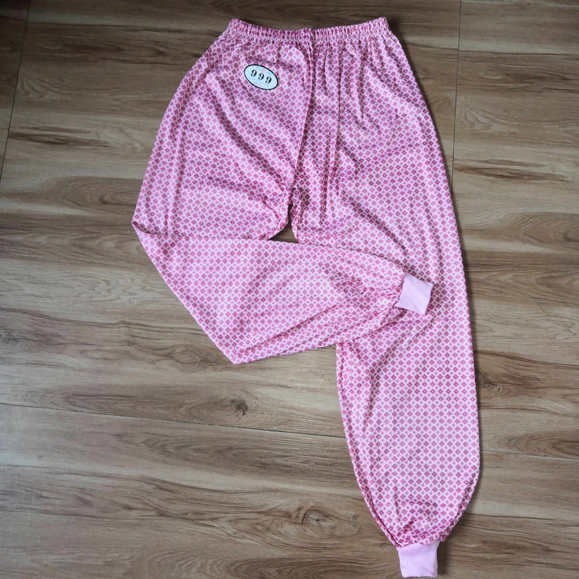 超市特卖厂家直销纯棉春秋印花保暖裤地摊跑量加肥加大女士花秋裤