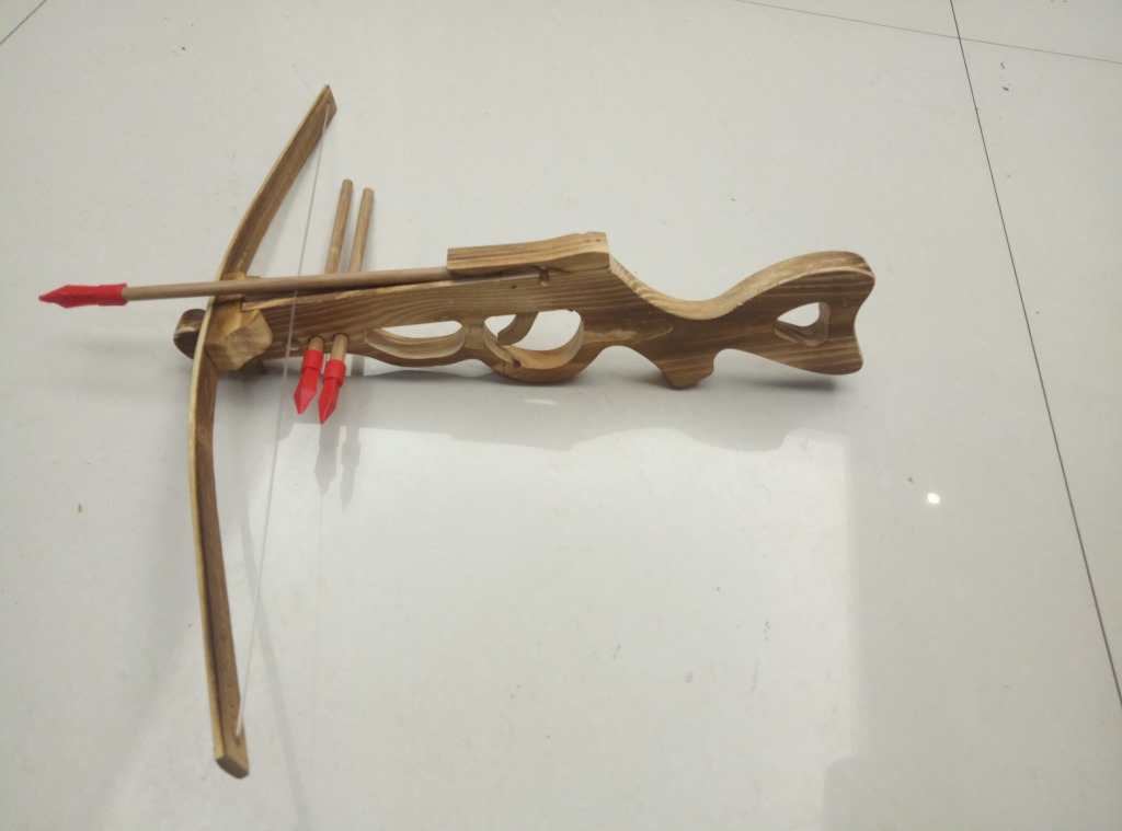 小弩 木制小弩 木枪弩 古代兵器模型 无杀伤力 表演道具弩