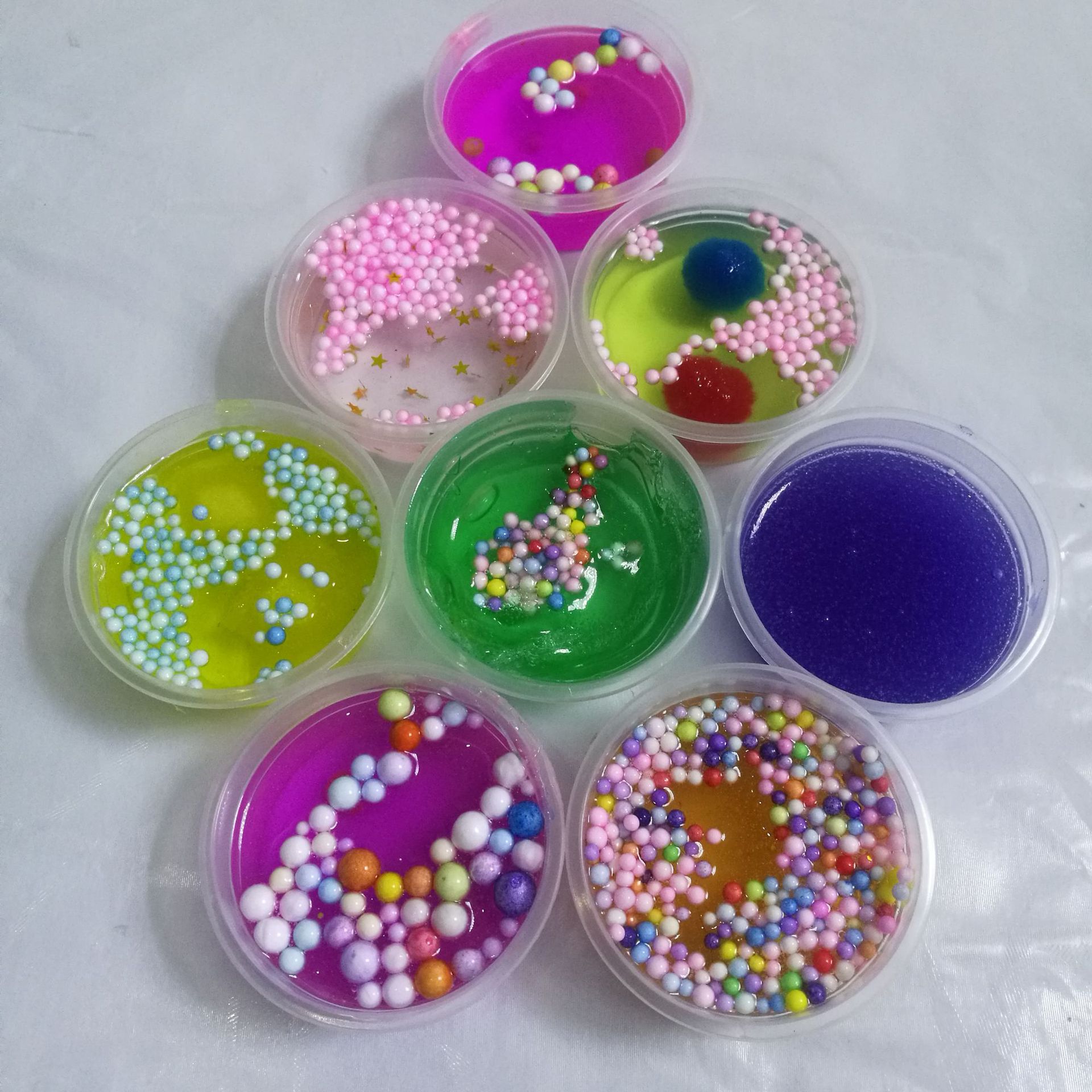 5d水晶彩泥 8色套装橡皮泥史莱姆水晶泥 儿童手工diy玩具厂家批发