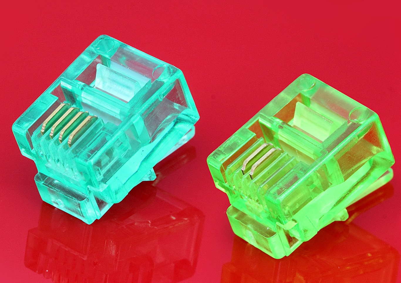 各种跳线用水晶头水晶头护套水晶头直通水晶头三通水晶头