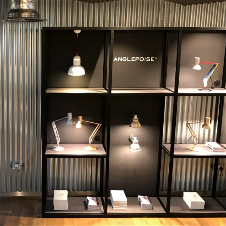 店铺台灯具展柜产品展示架工厂定制家纺展示货架铁艺灯样品陈列架