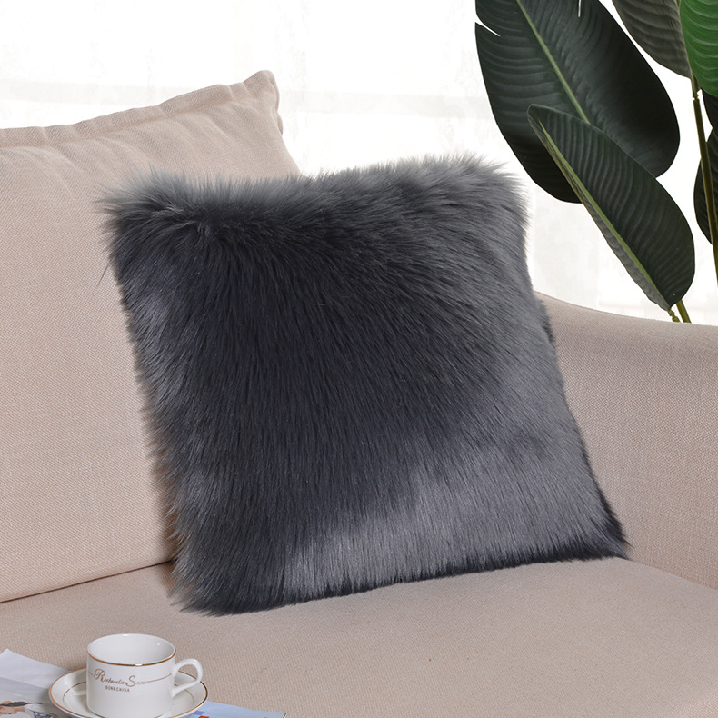 Factory Supply Household Pillow White Plush Back Cushion Wool-like Cushion Bedside Cushion Couch Pillow Waist Cushion