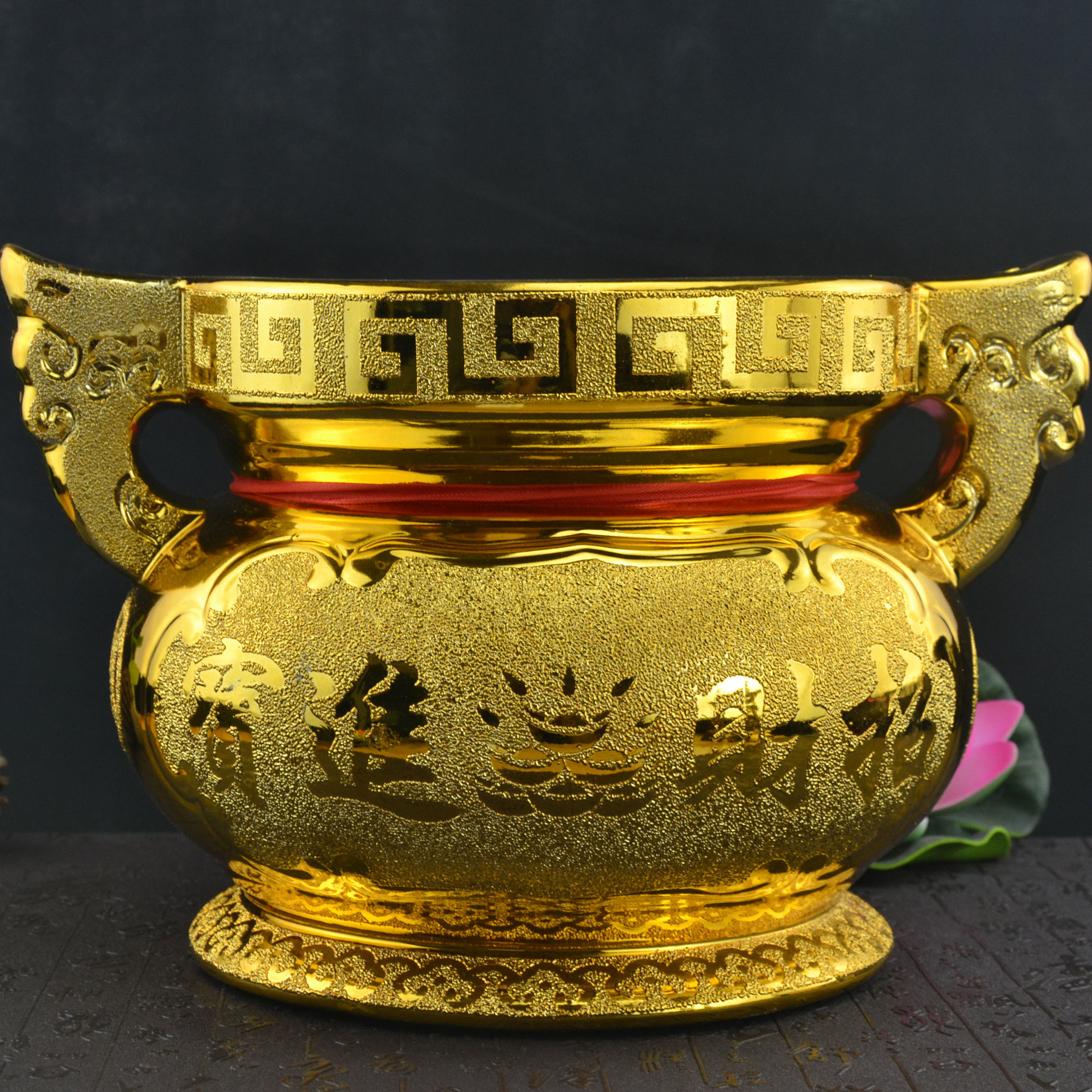 蜡烛双耳插香炉供佛炉祭拜批发寺庙台湾佛教