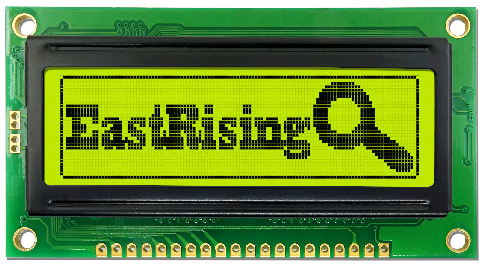 1寸lcd12832液晶屏/128x32图形点阵模块/黄绿底蓝黑字/中文字库