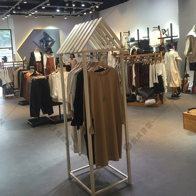 固艺特简约韩式服装店落地式展示架女装衣服货架陈列架子高低展柜