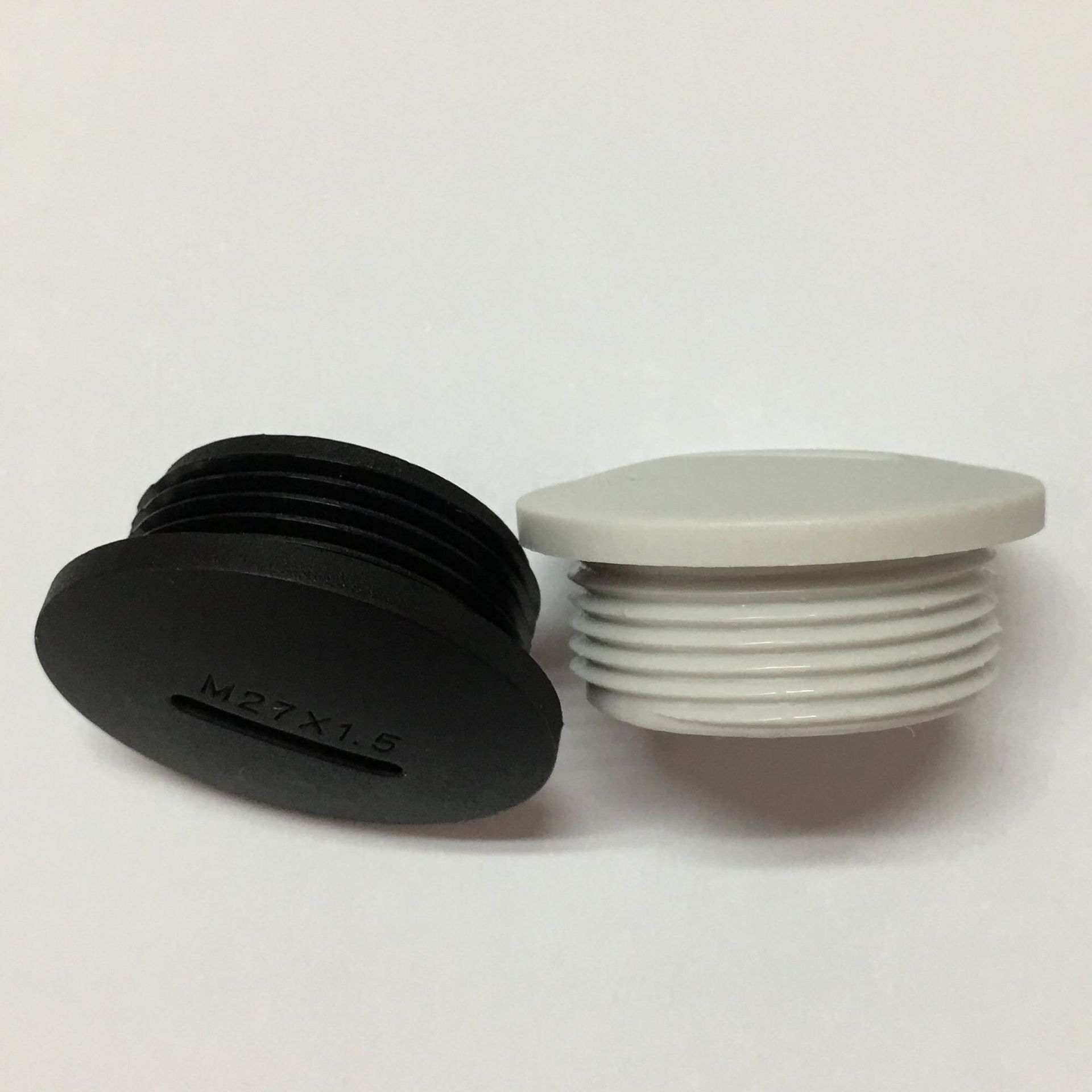 塑料闷盖m27*1.5尼龙堵头 面板螺纹孔塞圆形 防水防尘
