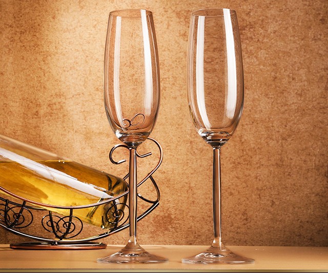 1888无铅水晶高脚杯高身笛形香槟杯240ml