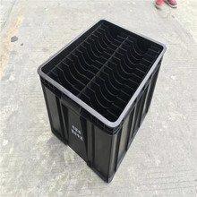 生产可套叠黑色周转箱，防静电塑胶箱540*430*370电阻稳定胶箱