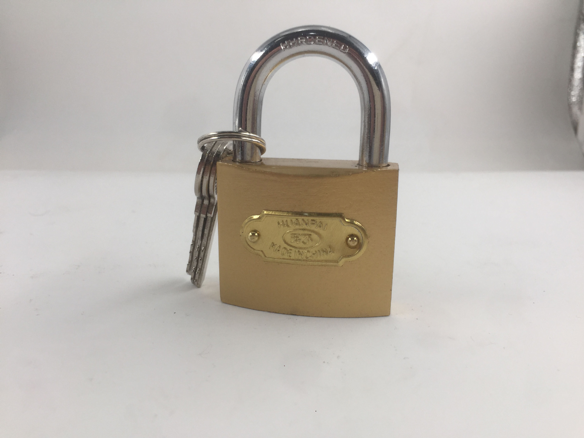 环牌锁业50mm仿铜铁挂锁 钱箱电脑机箱柜门锁 防盗安全锁头批发