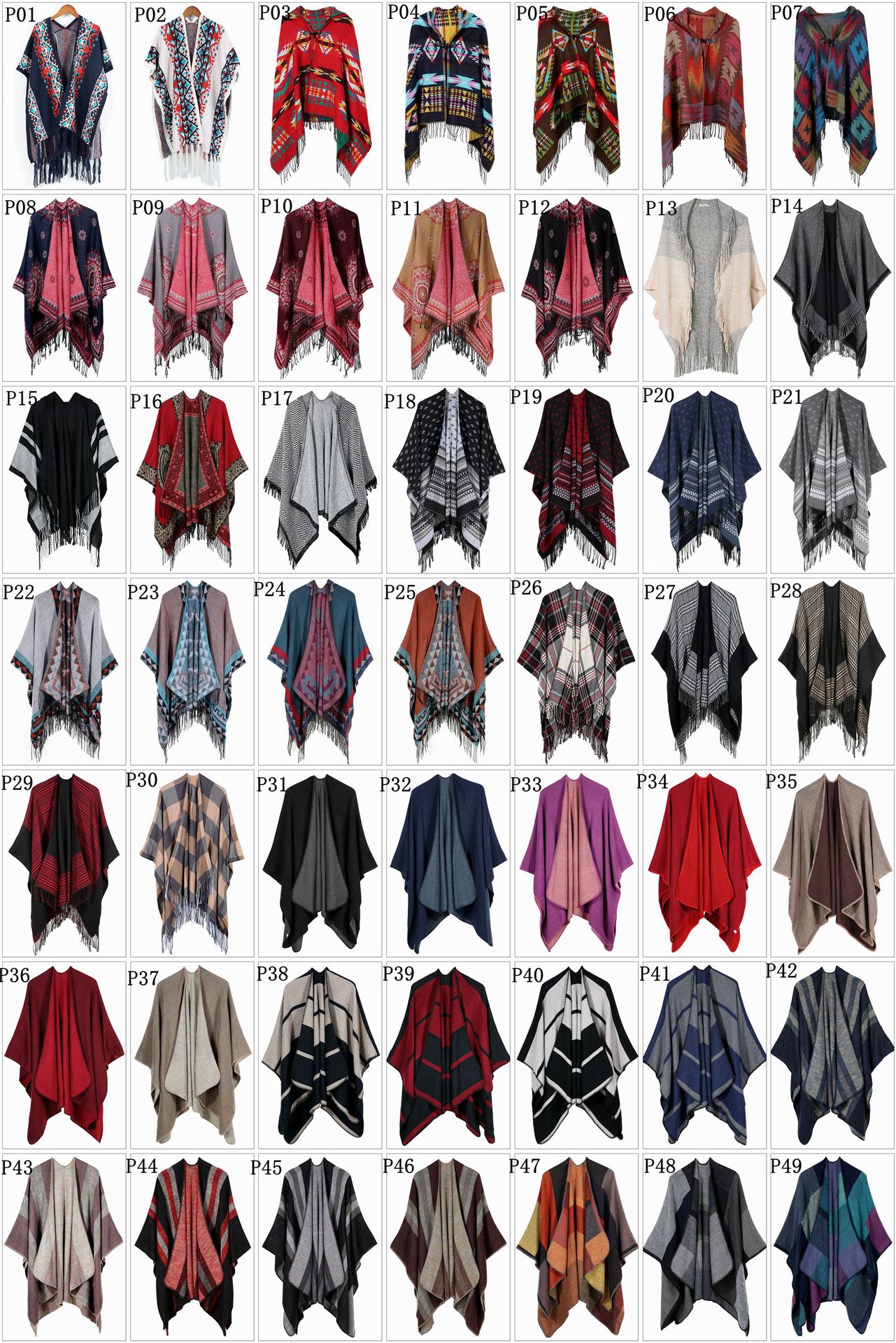 2020秋冬欧美热销披风加大加厚仿羊绒提花带帽披肩保暖斗篷女批发