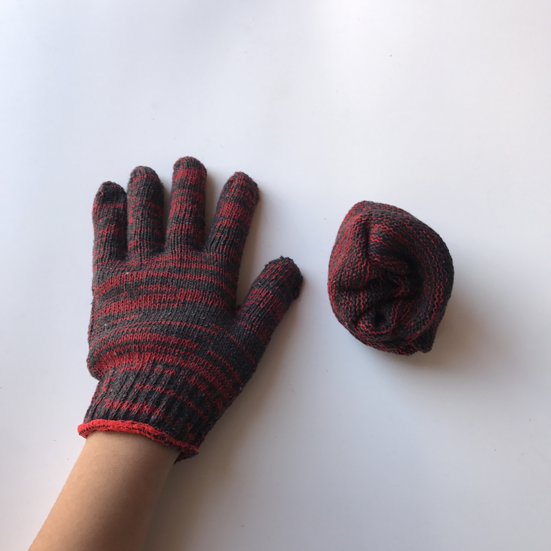 花纱精品线手套 耐磨防滑工作防护加厚版 耐高温手套 700g线手套