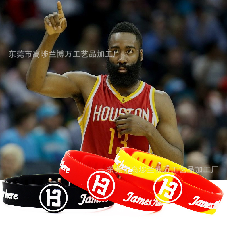 供应可调节大小nba手环科比库里詹姆斯杜兰特硅胶nba可调节手环