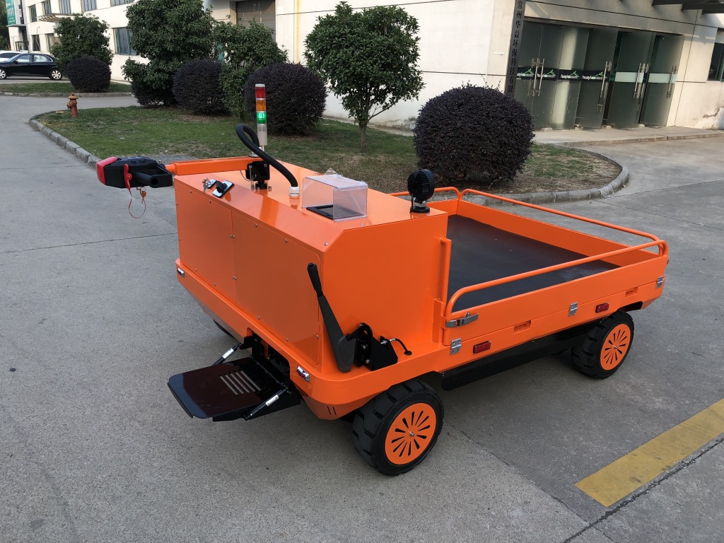 新品军工防爆电动助力平板手推车 电动搬运车 锂电池独立悬挂系统-阿