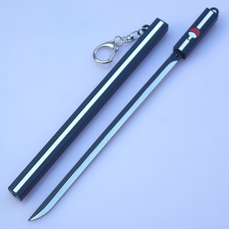 火影忍者武器宇智波佐助草雉剑带剑鞘合金兵器模型钥匙扣未开刃