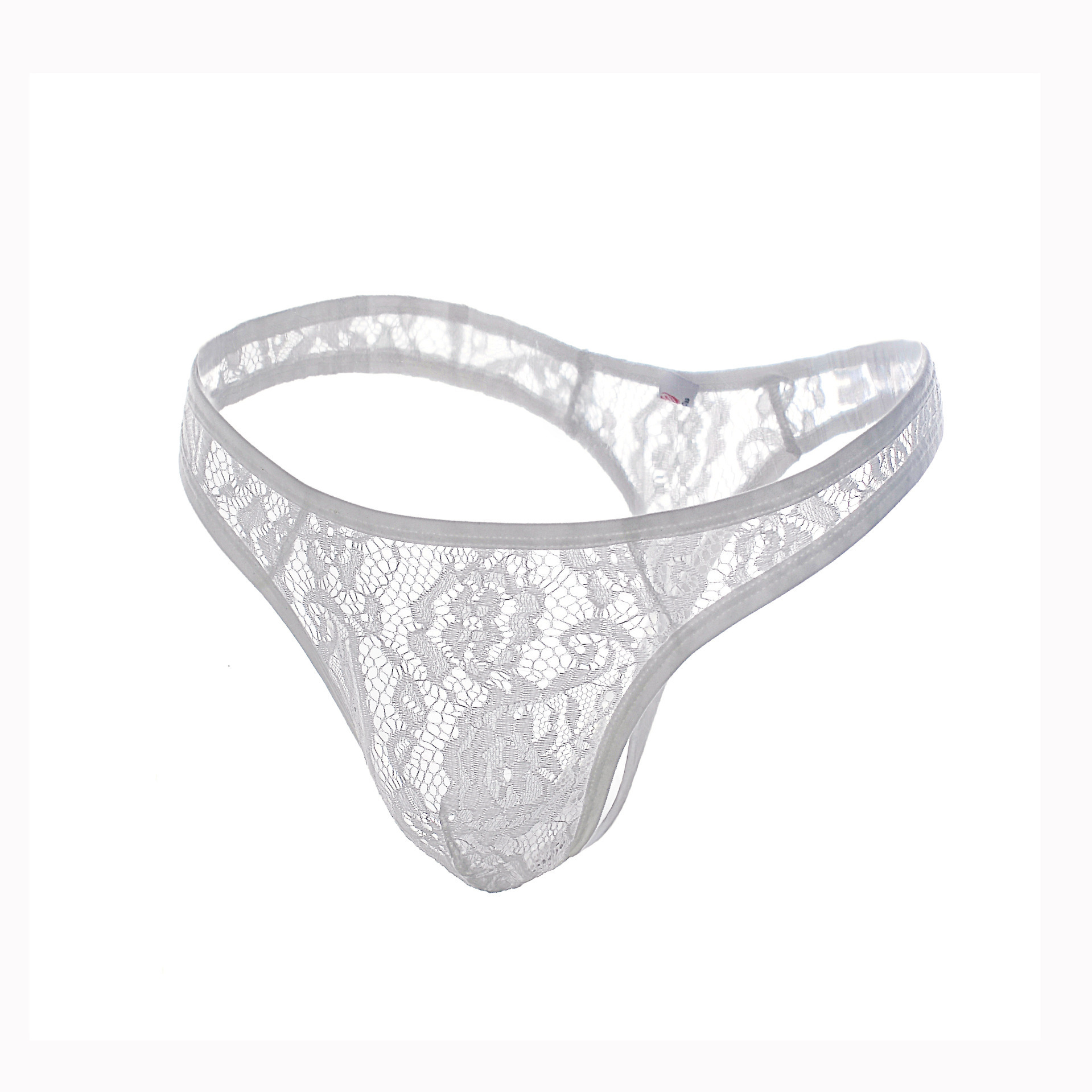 europe and america cross border men‘s lace t-back sexy underwear cross-border foreign trade sexy panties transparent men‘s t-shaped panties