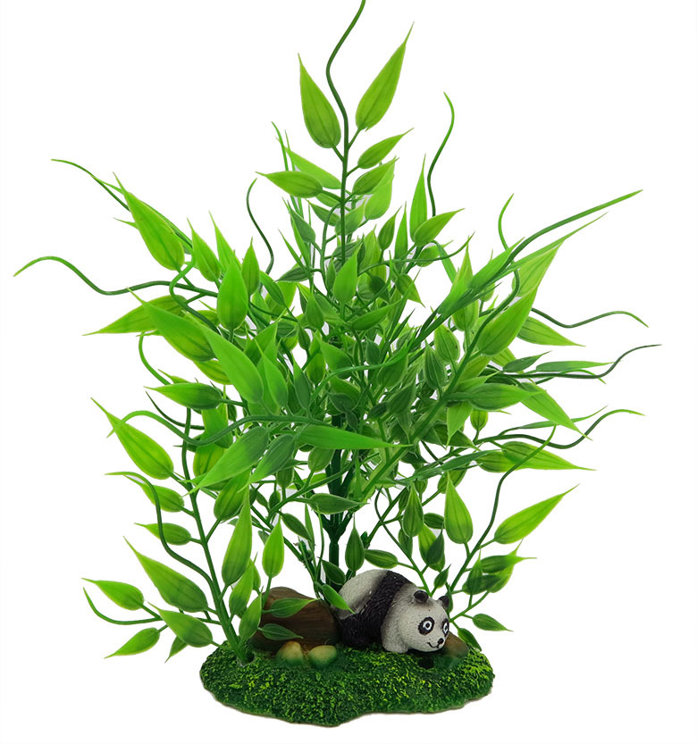 鱼缸装饰植物盆栽盆景熊猫竹树室内装饰假植物餐具摆件