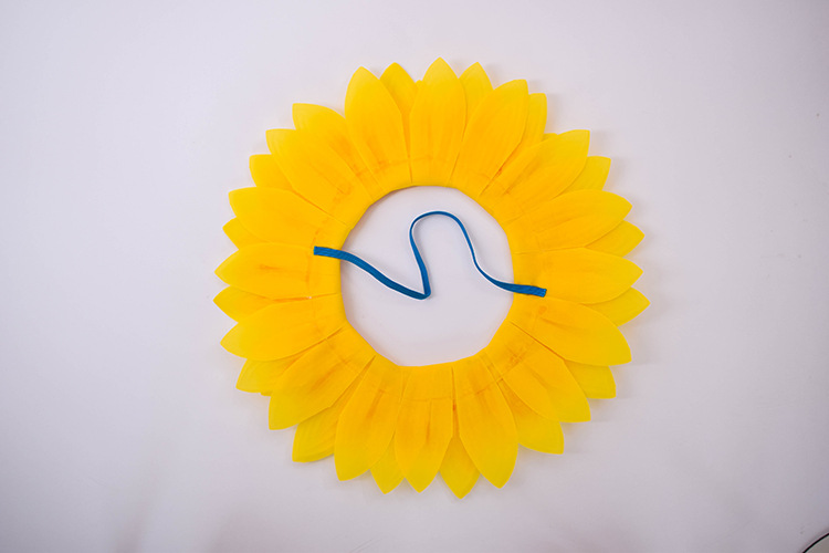 向日葵头套搞笑露脸花朵运动会开幕式入场手拿花幼儿园舞蹈道具花